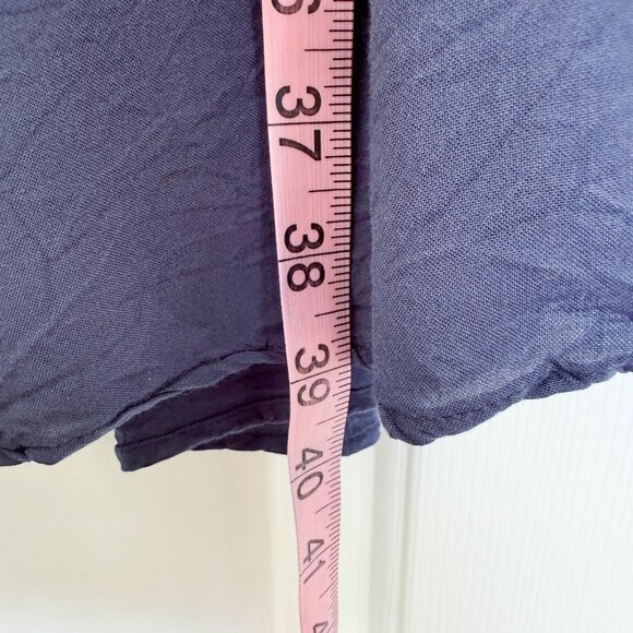 Andree By Unit Womens Navy Dress with Embroidered Flowers Size Medium - Picture 8 of 10